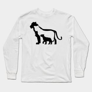 Black and White Lions Long Sleeve T-Shirt